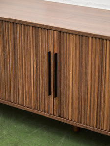 Tambour Door Credenza With Drawers In The Middle