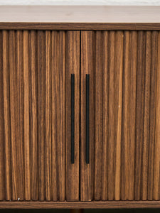Tambour Door Credenza With Drawers In The Middle