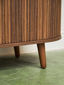 Tambour Door Credenza With Drawers In The Middle