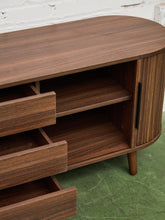 Load image into Gallery viewer, Tambour Door Credenza With Drawers In The Middle
