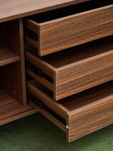 Load image into Gallery viewer, Tambour Door Credenza With Drawers In The Middle
