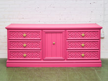Load image into Gallery viewer, Fuschia Vintage Ornate 70’s Dresser

