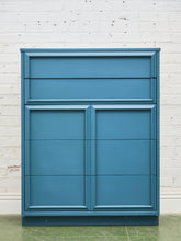 Load image into Gallery viewer, Blue Vintage Framed Highboy
