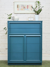 Load image into Gallery viewer, Blue Vintage Framed Highboy
