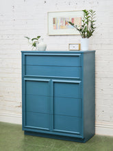 Load image into Gallery viewer, Blue Vintage Framed Highboy

