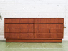 Load image into Gallery viewer, Westnofa Mid Century Teak Plinth Base 8 Drawer Dresser
