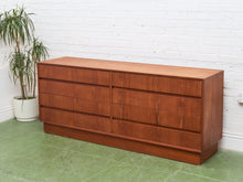 Load image into Gallery viewer, Westnofa Mid Century Teak Plinth Base 8 Drawer Dresser
