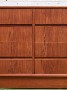Westnofa Mid Century Teak Plinth Base 8 Drawer Dresser