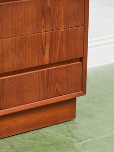 Westnofa Mid Century Teak Plinth Base 8 Drawer Dresser