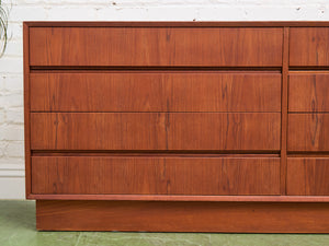Westnofa Mid Century Teak Plinth Base 8 Drawer Dresser