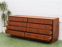 Load image into Gallery viewer, Westnofa Mid Century Teak Plinth Base 8 Drawer Dresser
