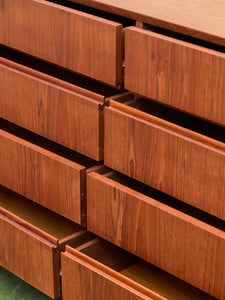 Westnofa Mid Century Teak Plinth Base 8 Drawer Dresser