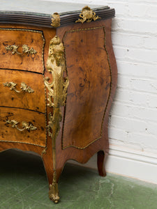Louis XV 19th century Bombe Chest of Drawers Large