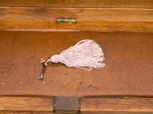 Load image into Gallery viewer, Circa 1910 English Art Nouveau Style Oak Side by Side Cannon Ball Feet Drop Front Secretary
