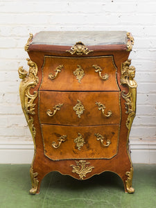 Louis XV 19th Century Bombe Chest Small