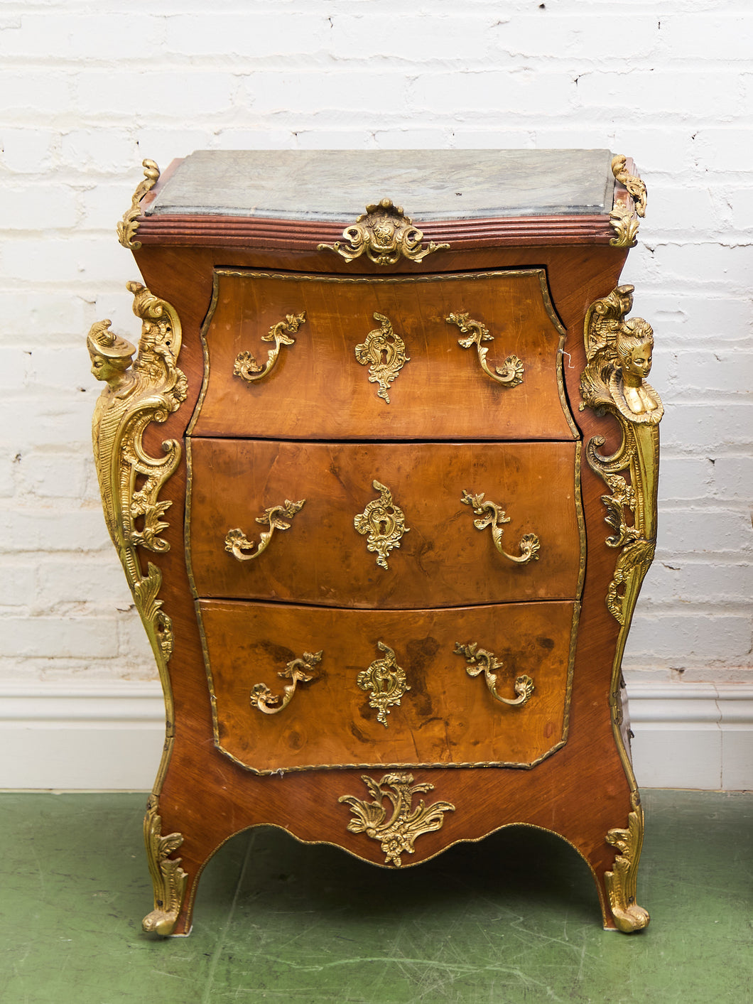Louis XV 19th Century Bombe Chest Small