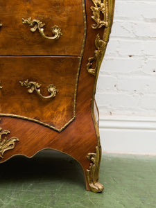 Louis XV 19th Century Bombe Chest Small