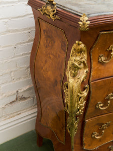 Louis XV 19th Century Bombe Chest Medium