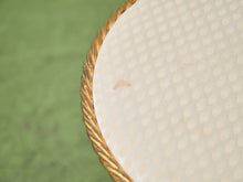 Load image into Gallery viewer, Italian Gold Gilt Iron Rope Tassel Knotted Round Stool Ottoman Bench
