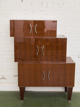 Load image into Gallery viewer, Nicole Miller Italian High-Gloss Stacked Lacquer Cabinet
