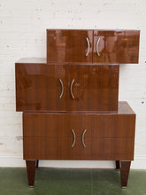 Load image into Gallery viewer, Nicole Miller Italian High-Gloss Stacked Lacquer Cabinet
