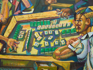 Cubist Mahjong Original Painting Extra Large Painting