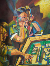 Load image into Gallery viewer, Cubist Mahjong Original Painting Extra Large Painting
