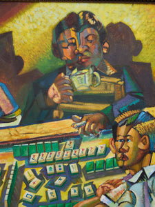 Cubist Mahjong Original Painting Extra Large Painting