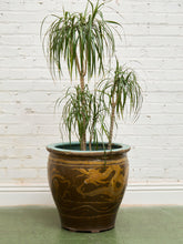 Load image into Gallery viewer, Vintage 1960s X Large Tony Duquette Style Asian Brown Dragon Egg Pot
