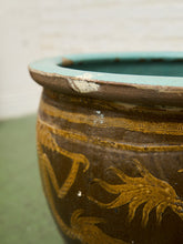 Load image into Gallery viewer, Vintage 1960s X Large Tony Duquette Style Asian Brown Dragon Egg Pot
