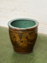 Load image into Gallery viewer, Vintage 1960s Large Tony Duquette Style Asian Brown Dragon Egg Pot
