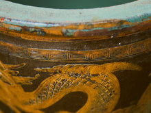 Load image into Gallery viewer, Vintage 1960s Large Tony Duquette Style Asian Brown Dragon Egg Pot
