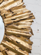 Load image into Gallery viewer, Brutalist Gilt Sunburst Mirror in the Style of Curtis Jere
