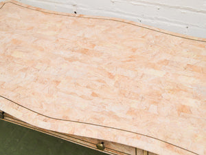 Maitland-Smith Pink Tessellated Stone Finish Desk