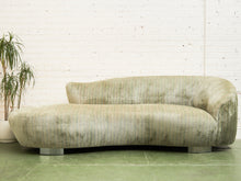 Load image into Gallery viewer, Curved Vintage Serpentine Sofa in the Style of Vladimir Kagan
