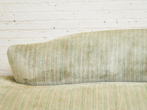 Curved Vintage Serpentine Sofa in the Style of Vladimir Kagan