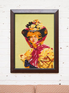 Lady in Bloom Pop Art Needle Point Art