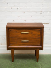 Load image into Gallery viewer, Double Drawer Vintage Nightstand
