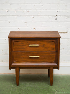 Double Drawer Vintage Nightstand
