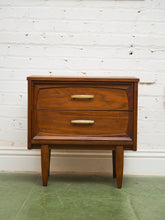 Load image into Gallery viewer, Double Drawer Vintage Nightstand
