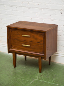 Double Drawer Vintage Nightstand