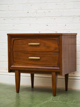 Load image into Gallery viewer, Double Drawer Vintage Nightstand
