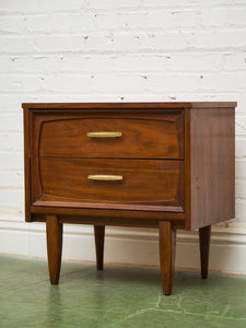 Double Drawer Vintage Nightstand