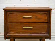 Load image into Gallery viewer, Double Drawer Vintage Nightstand

