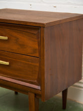 Load image into Gallery viewer, Double Drawer Vintage Nightstand
