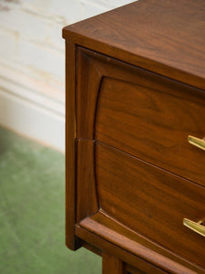 Double Drawer Vintage Nightstand