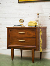 Load image into Gallery viewer, Double Drawer Vintage Nightstand
