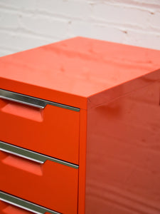 Orange File Cabinet