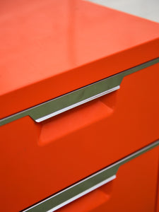 Orange File Cabinet