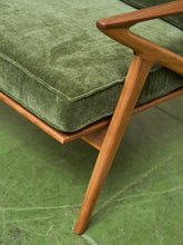Load image into Gallery viewer, Ziggy Walnut Lounge Chair in Green
